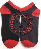 Socks - Naruto - Sharingan Eye Pattern Grey Red Ankle Socks (1 Pair)