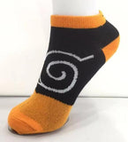 Socks - Naruto - Konoha Symbol Black Orange Ankle Socks (1 Pair)