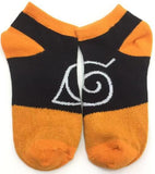 Socks - Naruto - Konoha Symbol Black Orange Ankle Socks (1 Pair)