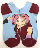 Socks - Naruto - Sakura Haruno Light Blue Maroon Ankle Socks (1 Pair)