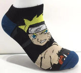 Socks - Naruto - Naruto Uzumaki Face Black Ankle Socks (1 Pair)
