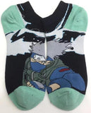 Socks - Naruto - Kakashi Hatake Dynamic Pose Black Ankle Socks (1 Pair)