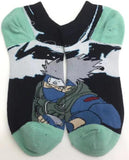 Socks - Naruto - Kakashi Hatake Dynamic Pose Black Ankle Socks (1 Pair)