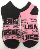 Socks - BLACKPINK - Members Eyes Black Pink Ankle Socks (1 Pair)