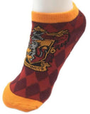 Socks - Harry Potter - Gryffindor Crest Argyle Pattern Red Orange Ankle Socks (1 Pair)