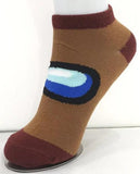 Socks - Among Us - Among Us Visor Blue Brown Ankle Socks (1 Pair)