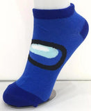 Socks - Among Us - Among Us Visor Blue Black Outline Ankle Socks (1 Pair)