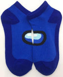 Socks - Among Us - Among Us Visor Blue Black Outline Ankle Socks (1 Pair)