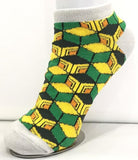 Socks - Demon Slayer - Giyuu Tomioka Japanese Text Haori Pattern Ankle Socks (1 Pair)