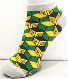 Socks - Demon Slayer - Giyuu Tomioka Japanese Text Haori Pattern Ankle Socks (1 Pair)