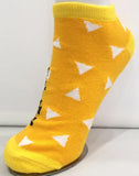 Socks - Demon Slayer - Zenitsu Agatsuma Yellow White Triangles Japanese Ankle Socks (1 Pair)