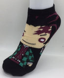 Socks - Demon Slayer - Tanjiro Kamado Chibi Black Ankle Socks (1 Pair)