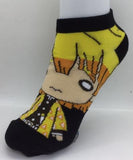Socks - Demon Slayer - Zenitsu Agatsuma Chibi Yellow Black Ankle Socks (1 Pair)
