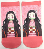 Socks - Demon Slayer - Nezuko Kamado Pink Geometric Ankle Socks (1 Pair)