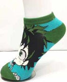Socks - My Hero Academia - Izuku Midoriya Chibi Blue Green Ankle Socks (1 Pair)