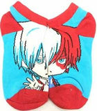 Socks - My Hero Academia - Shoto Todoroki Chibi Split Hair Blue Ankle Socks (1 Pair)
