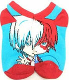 Socks - My Hero Academia - Shoto Todoroki Chibi Split Hair Blue Ankle Socks (1 Pair)