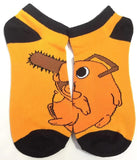 Socks - Chainsaw Man - Pochita Orange Full Body Ankle Socks (1 Pair)