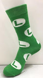 Socks - Super Mario - Luigi Green L Logo Pattern Crew Socks (1 Pair)