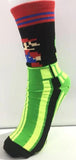 Socks - Super Mario - Mario 8-bit Green Stripes Crew Socks (1 Pair)