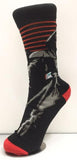 Socks - Star Wars - Darth Vader Pixelated Red Stripes Crew Socks (1 Pair)