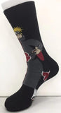 Socks - Naruto - Naruto Uzumaki Akatsuki Cloak Black Crew Socks (1 Pair)