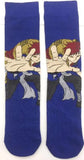 Socks - Naruto - Gaara Dynamic Pose Blue Crew Socks (1 Pair)