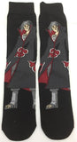 Socks - Naruto - Itachi Uchiha Akatsuki Cloak Black Crew Socks (1 Pair)