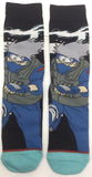 Socks - Naruto - Kakashi Hatake Dynamic Pose Blue Crew Socks (1 Pair)