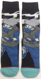 Socks - Naruto - Kakashi Hatake Dynamic Pose Blue Crew Socks (1 Pair)