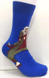 Socks - Naruto - Jiraiya Dynamic Pose Blue Crew Socks (1 Pair)
