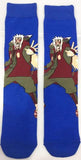 Socks - Naruto - Jiraiya Dynamic Pose Blue Crew Socks (1 Pair)