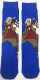 Socks - Naruto - Jiraiya Dynamic Pose Blue Crew Socks (1 Pair)