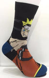 Socks - Naruto - Naruto Uzumaki Fighting Pose Black Crew Socks (1 Pair)
