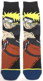 Socks - Naruto - Naruto Uzumaki Fighting Pose Black Crew Socks (1 Pair)