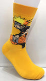 Socks - Naruto - Naruto Uzumaki Action Pose Yellow Crew Socks (1 Pair)