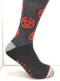 Socks - Naruto - Sharingan Eye Pattern Grey Crew Socks (1 Pair)