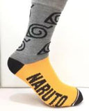 Socks - Naruto - Konoha Symbol Pattern Yellow Crew Socks (1 Pair)
