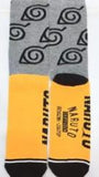 Socks - Naruto - Konoha Symbol Pattern Yellow Crew Socks (1 Pair)