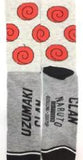 Socks - Naruto - Uzumaki Clan Symbol Red Spiral Pattern Grey Crew Socks (1 Pair)