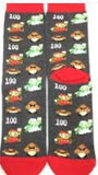 Socks - Super Mario - Mario Coins 100 Pattern Grey Crew Socks (1 Pair)