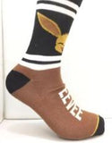 Socks - Pokemon - Eevee Winking Black Brown Crew Socks (1 Pair)