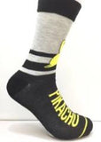 Socks - Pokemon - Pikachu Grey Black Stripes Crew Socks (1 Pair)