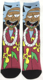 Socks - Rick and Morty - Rick Sanchez Hawaiian Shirt Lei Crew Socks (1 Pair)