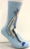 Socks - Rick and Morty - Rick Sanchez Full Body Light Blue Crew Socks (1 Pair)