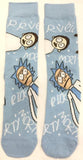 Socks - Rick and Morty - Rick and Morty Light Blue Crew Socks (1 Pair)