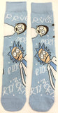 Socks - Rick and Morty - Rick and Morty Light Blue Crew Socks (1 Pair)