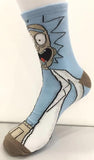 Socks - Rick and Morty - Rick Sanchez Surprised Blue Crew Socks (1 Pair)