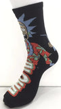 Socks - Rick and Morty - Rick Sanchez Aloha Hawaiian Shirt Black Crew Socks (1 Pair)