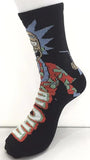 Socks - Rick and Morty - Rick Sanchez Aloha Hawaiian Shirt Black Crew Socks (1 Pair)